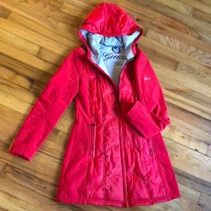 Guess red coat